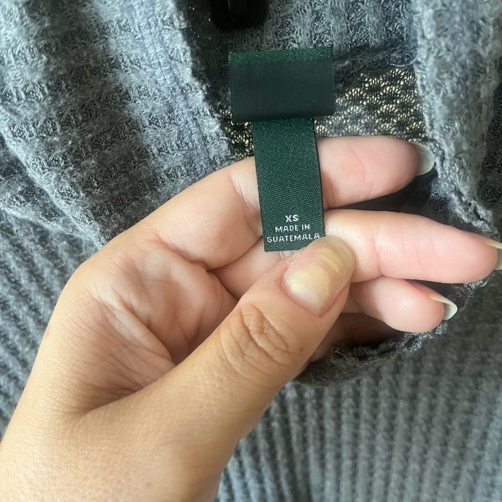 Wild Fable Ribbed Gray cropped Turtleneck Sweater - Picture 4 of 7